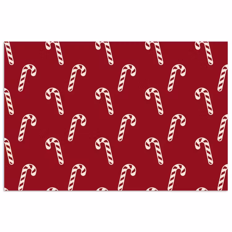 Poster - Kerst - Rood - Wit - Zuurstok — 1