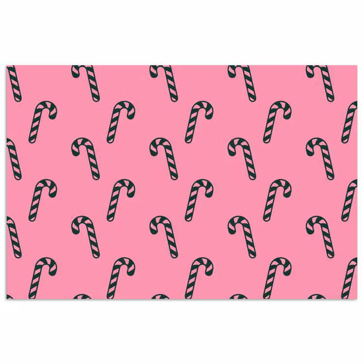 Poster - Kerst - Roze - Groen - Zuurstok — 1