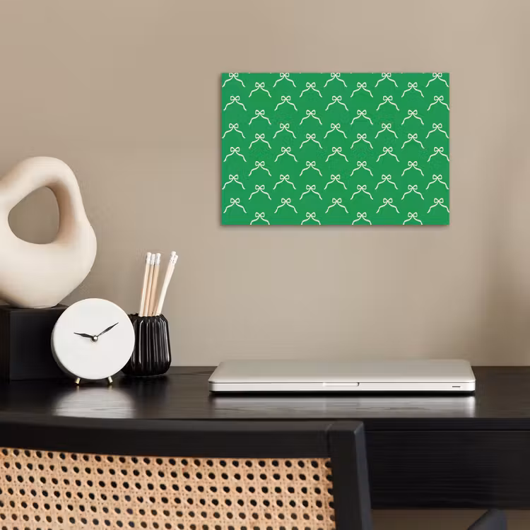 Poster - Strik - Kerst - Groen - Wit — 2