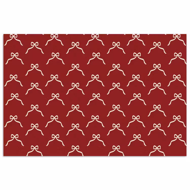 Poster - Strik - Kerst - Rood - Wit — 1