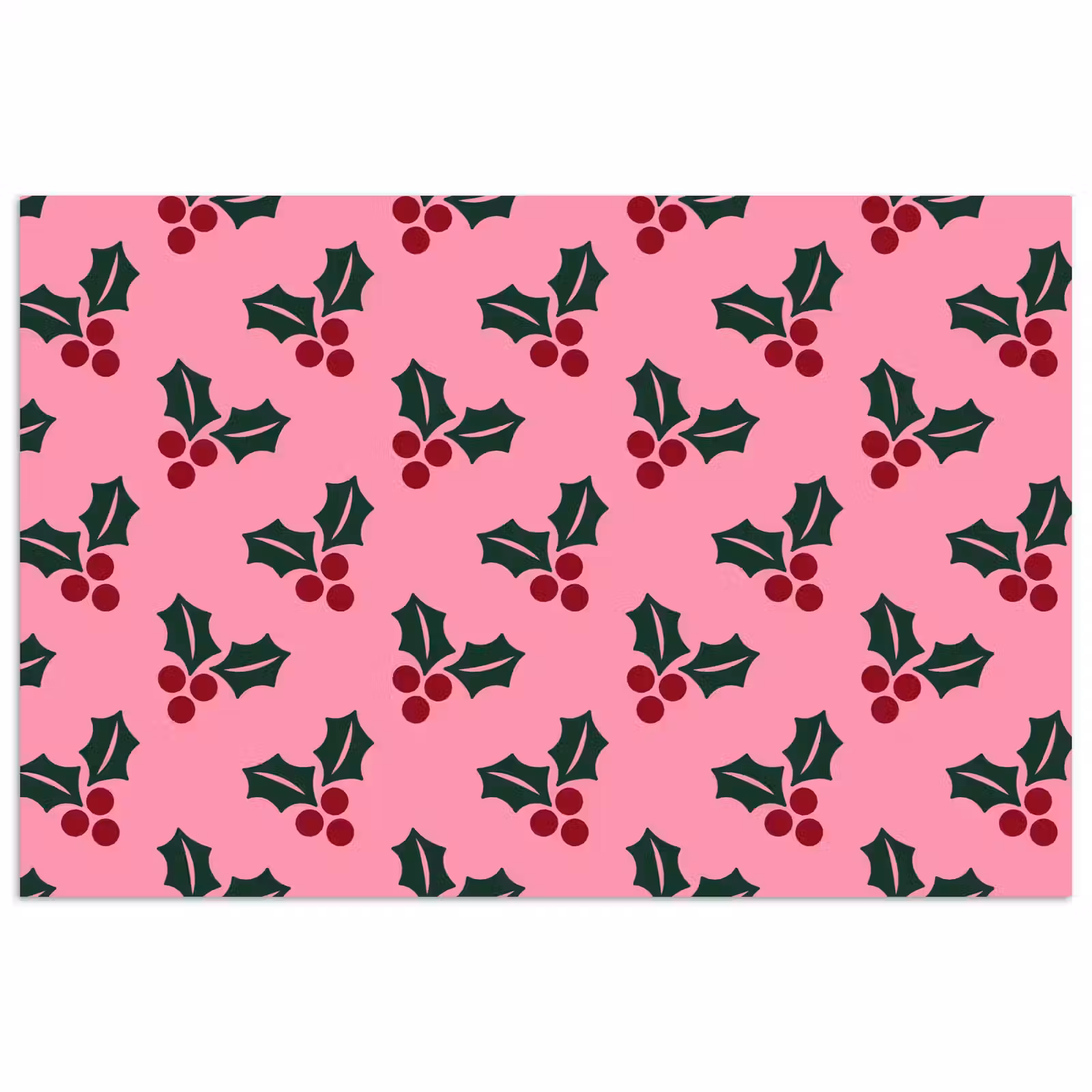 Poster - Roze - Kerst - Hulst — 1
