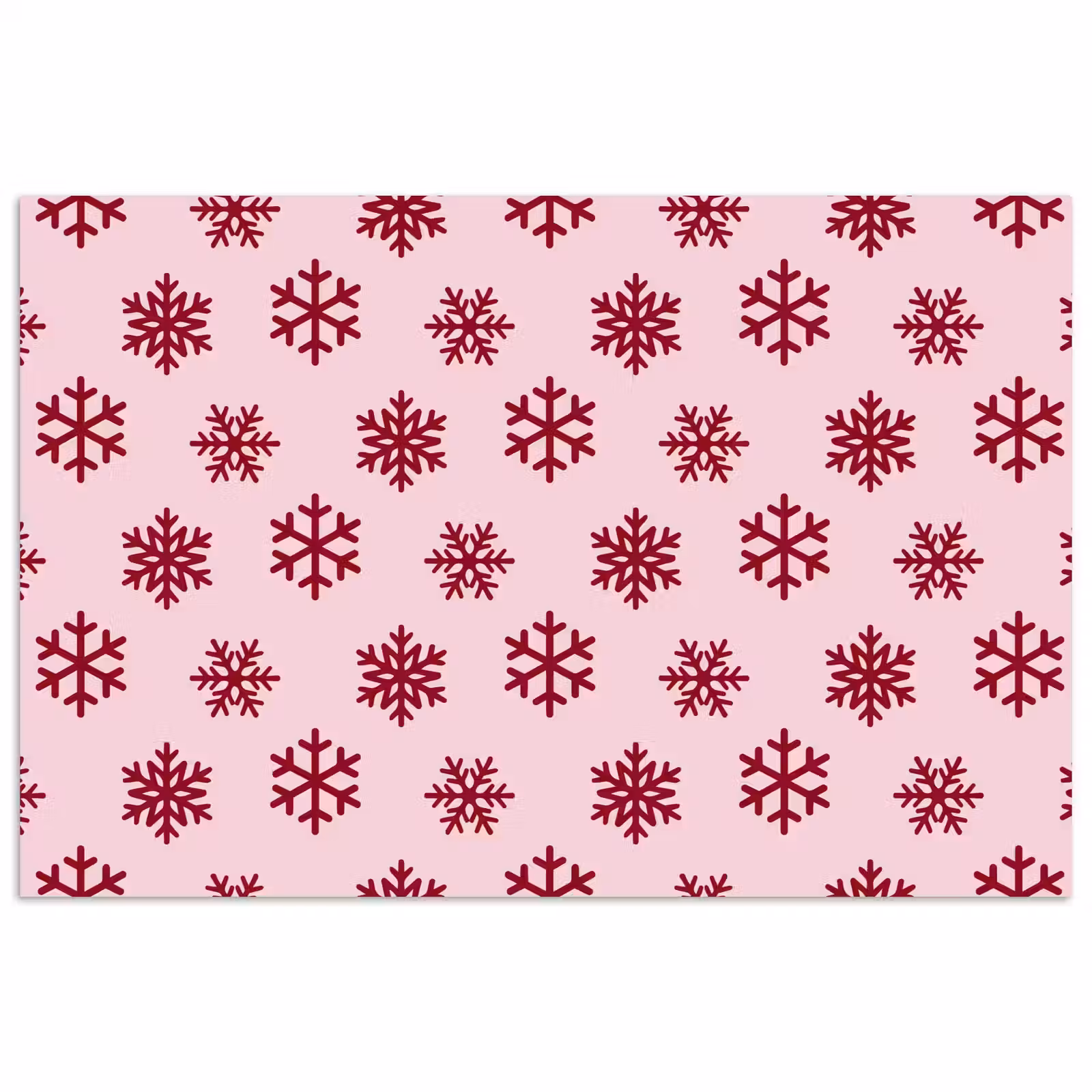 Poster - Sneeuwvlok - Roze - Rood - Kerst — 1
