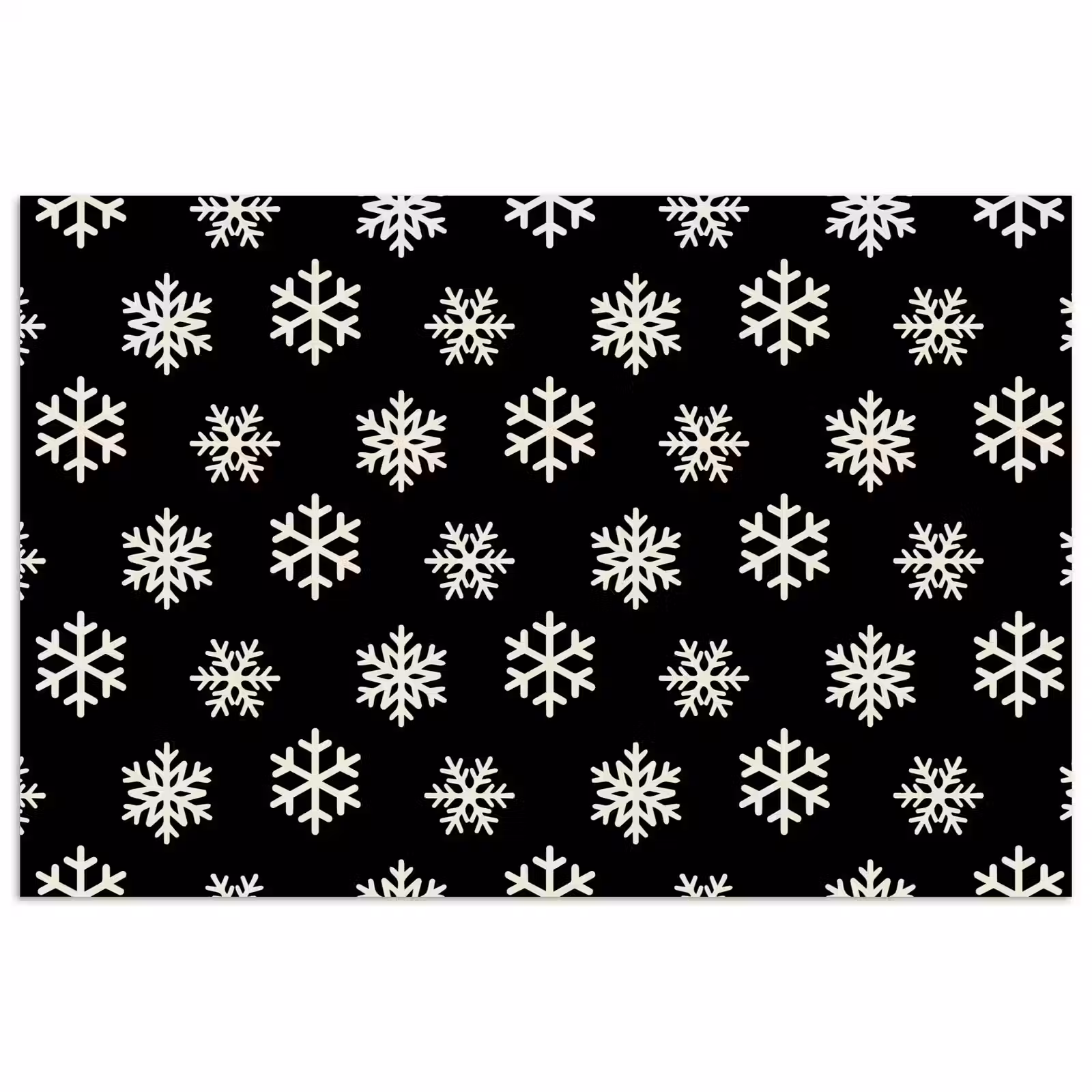 Poster - Sneeuwvlok - Zwart - Wit - Kerst — 1