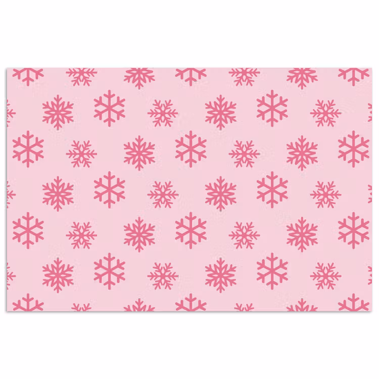 Poster - Sneeuwvlok - Roze - Kerst — 1