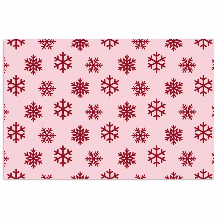 Poster - Sneeuwvlok - Roze - Rood - Kerst — 1