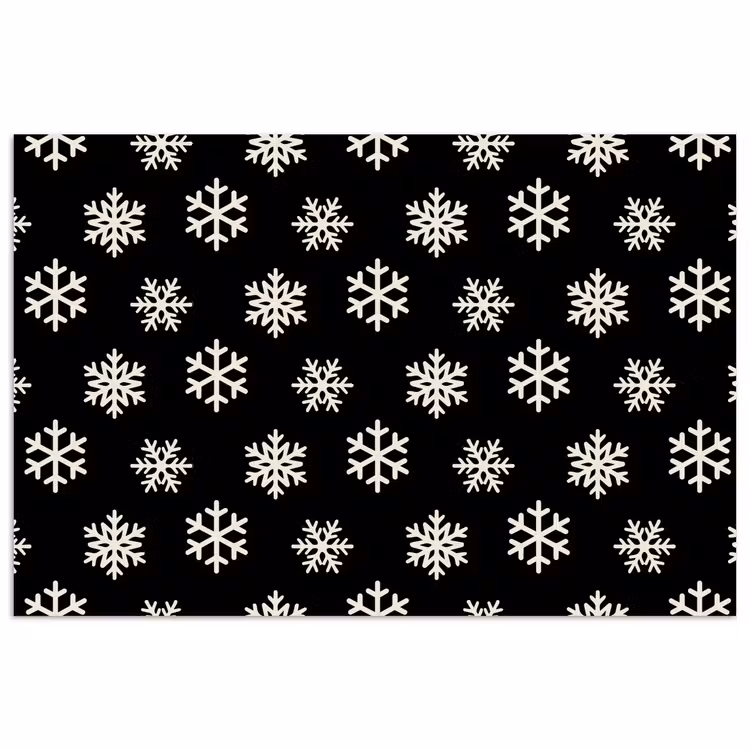 Poster - Sneeuwvlok - Zwart - Wit - Kerst — 1