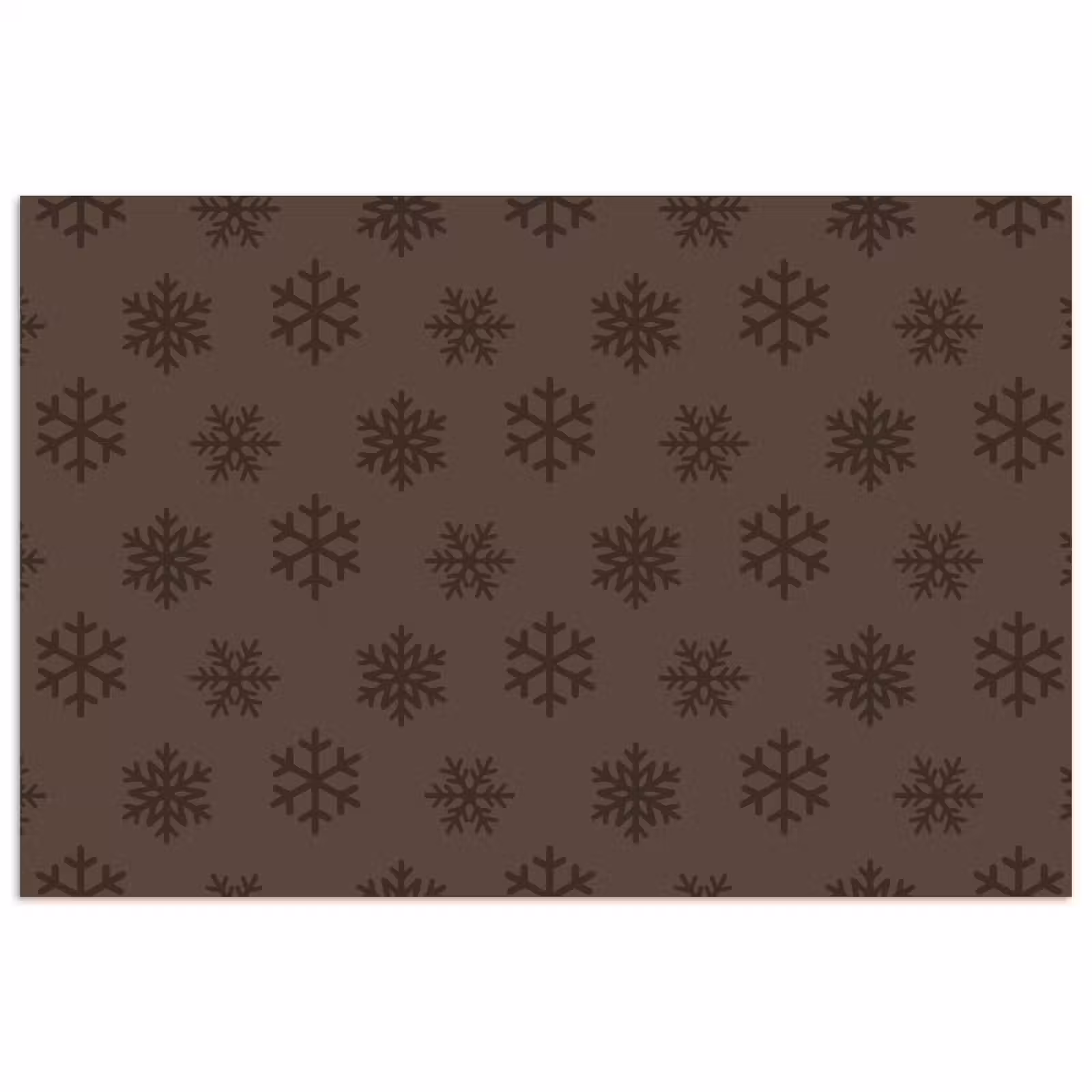Poster - Sneeuwvlok - Kerst - Bruin — 1