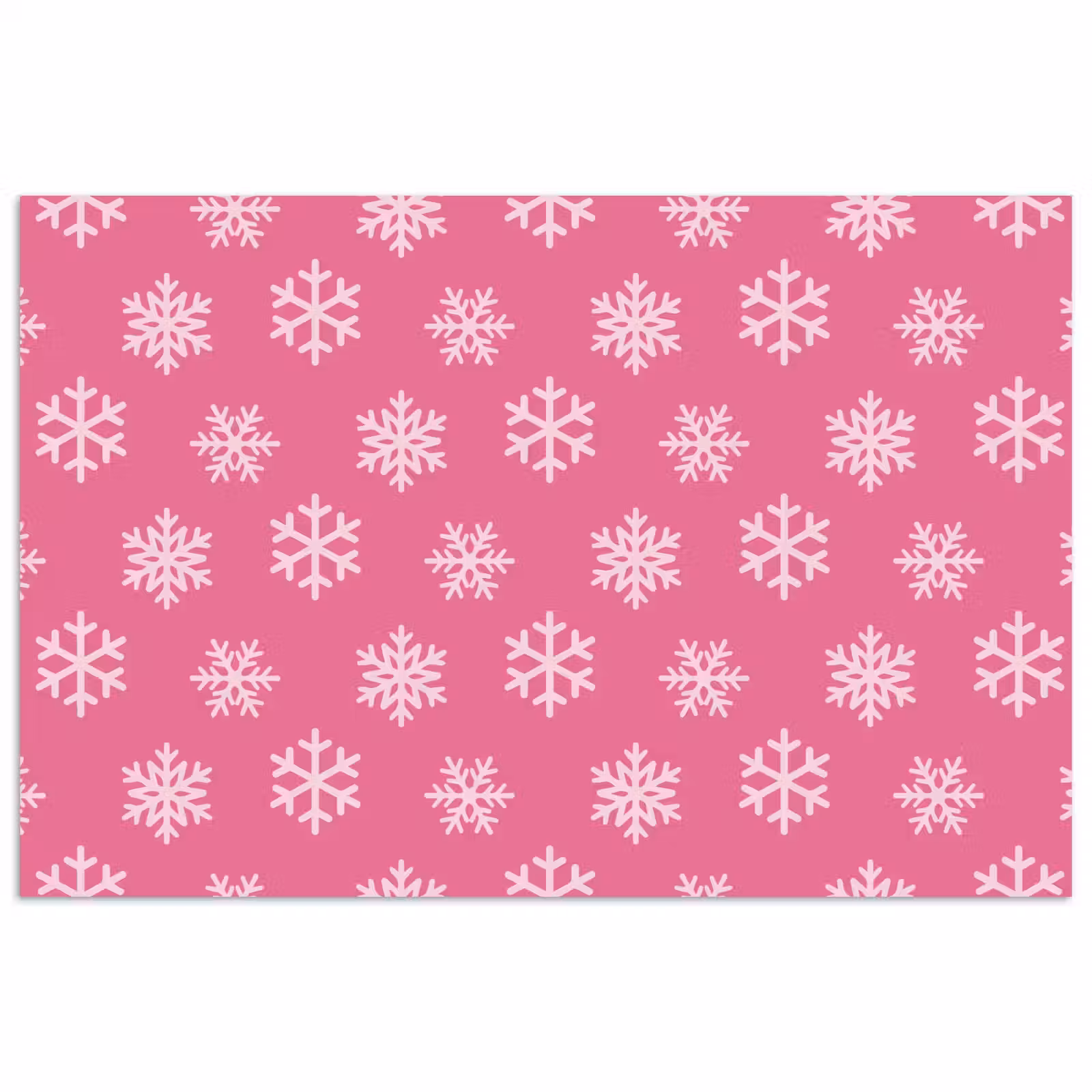 Poster - Sneeuwvlok - Kerst - Roze — 1