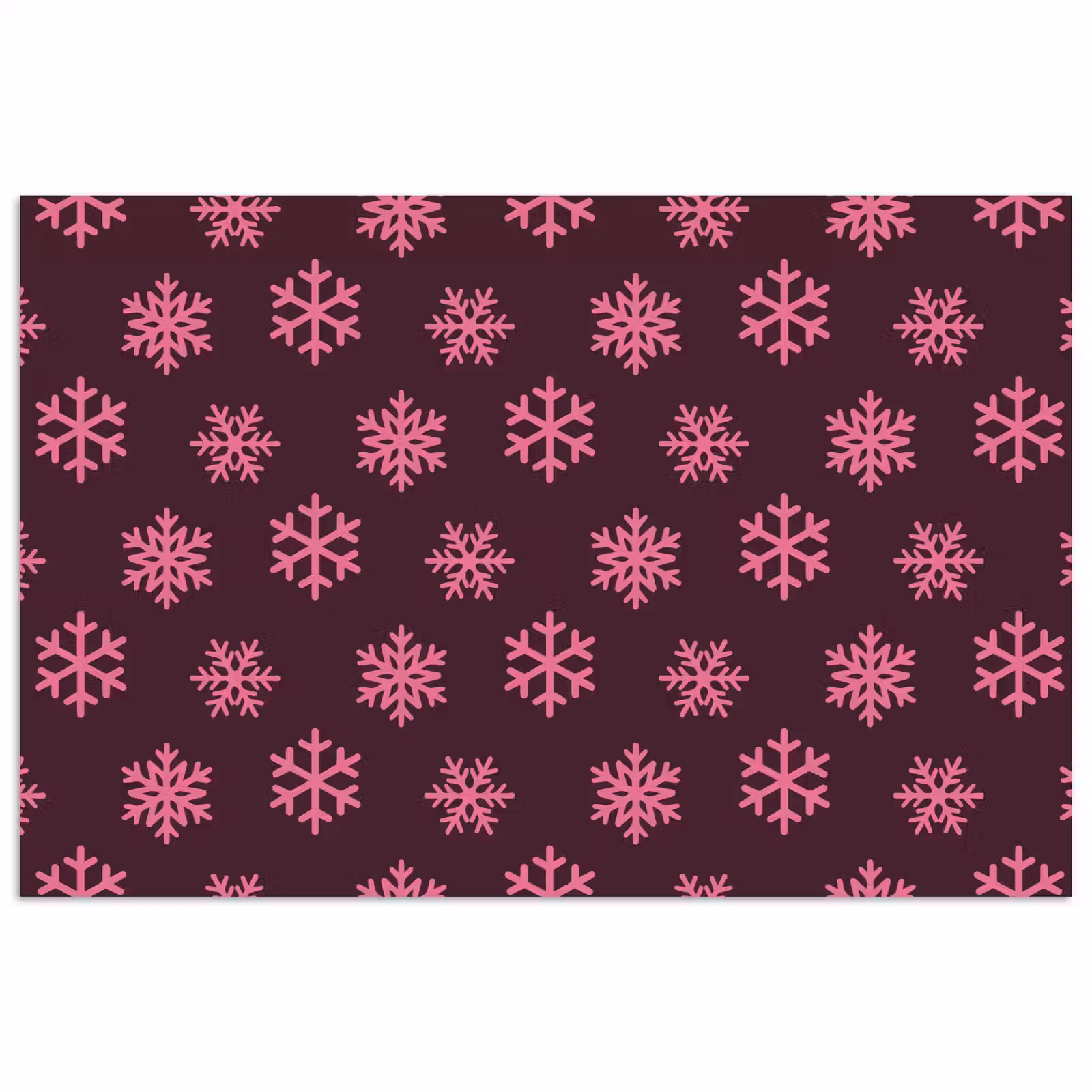 Poster - Sneeuwvlok - Roze - Paars - Kerst — 1
