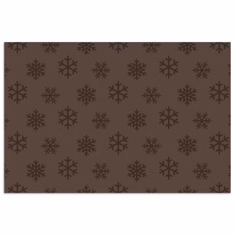 Poster - Sneeuwvlok - Kerst - Bruin — 1