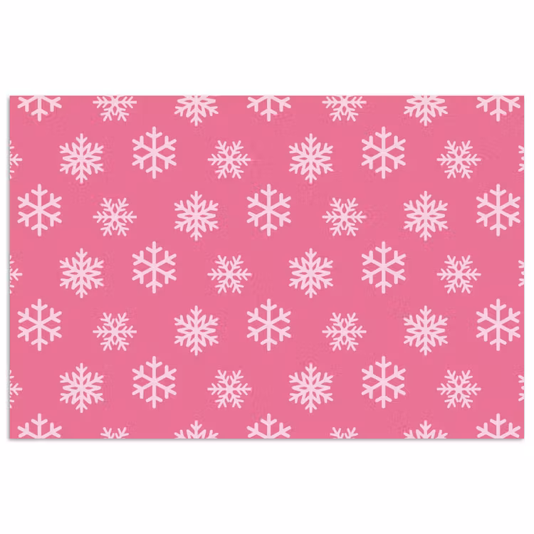 Poster - Sneeuwvlok - Kerst - Roze — 1