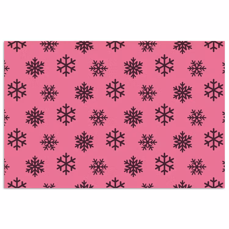 Poster - Sneeuwvlok - Paars - Roze - Kerst — 1