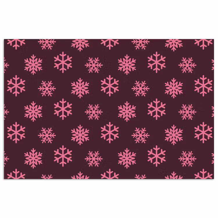 Poster - Sneeuwvlok - Roze - Paars - Kerst — 1