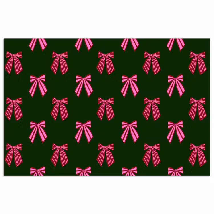 Poster - Strikken - Kerst - Roze - Groen — 1