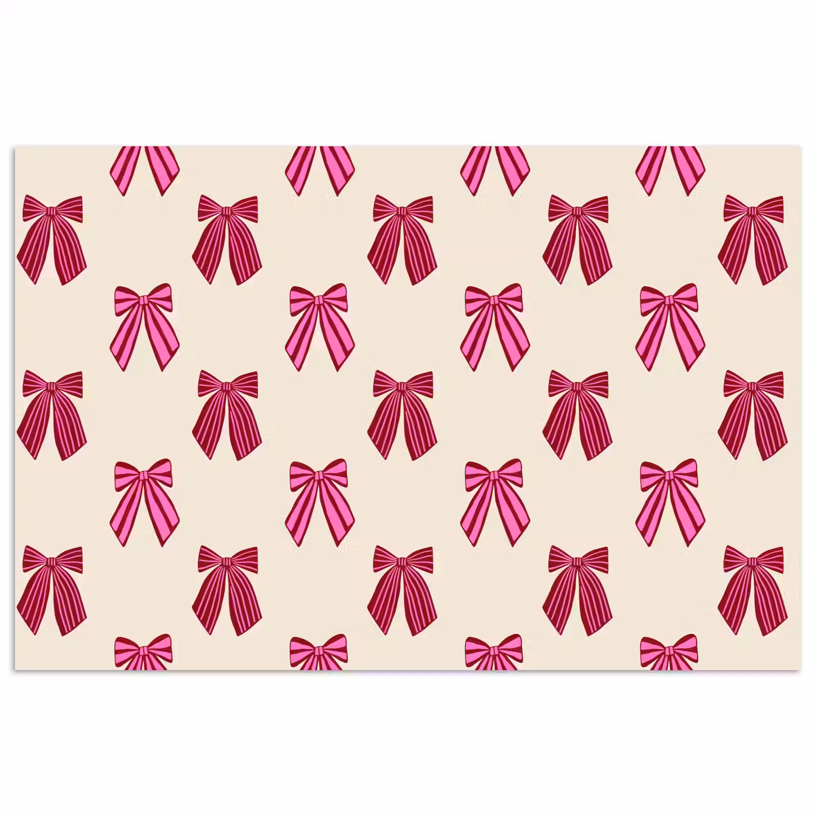 Poster - Strikken - Kerst - Roze - Crème — 1
