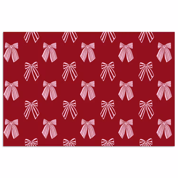 Poster - Strikken - Kerst - Burgundy - Roze — 1
