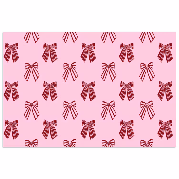 Poster - Strikken - Kerst - Roze - Burgundy — 1