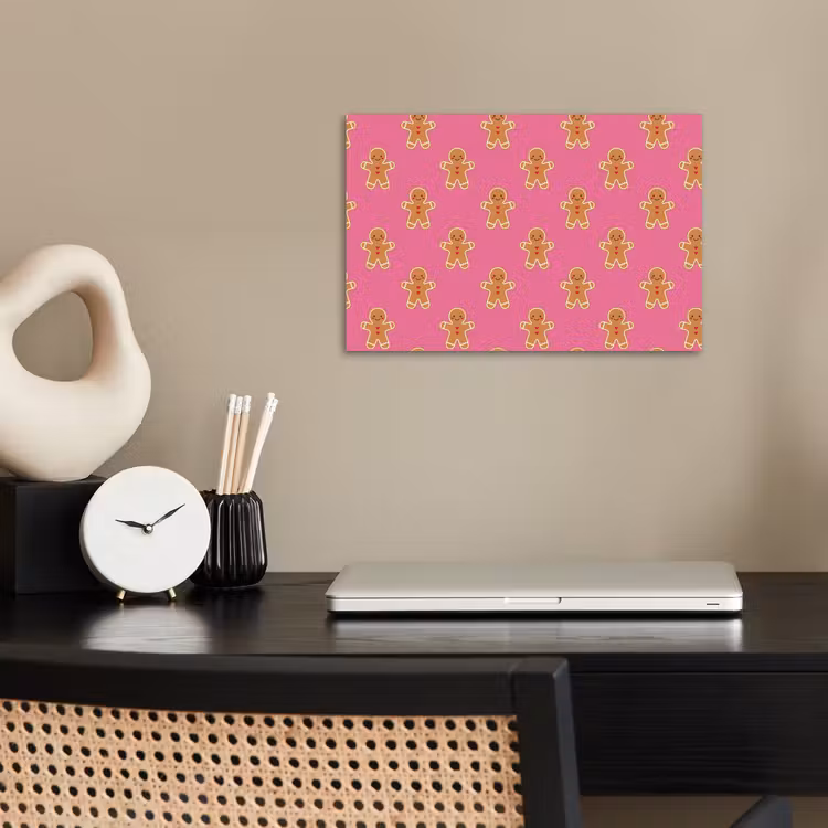Poster - Peperkoek - Kerst - Roze - Bruin — 2