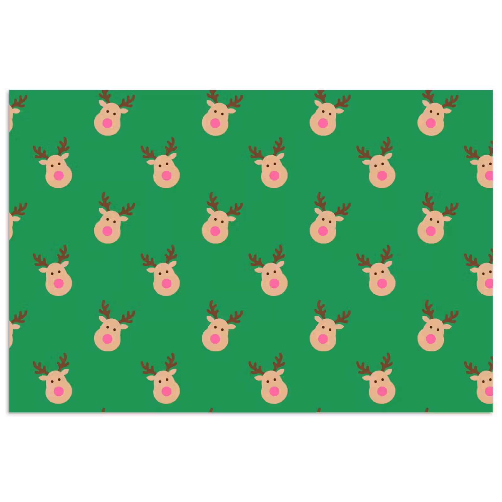 Poster - Rendieren - Kerst - Neon - Groen — 1