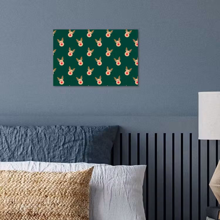 Poster - Rendieren - Kerst - Groen — 3