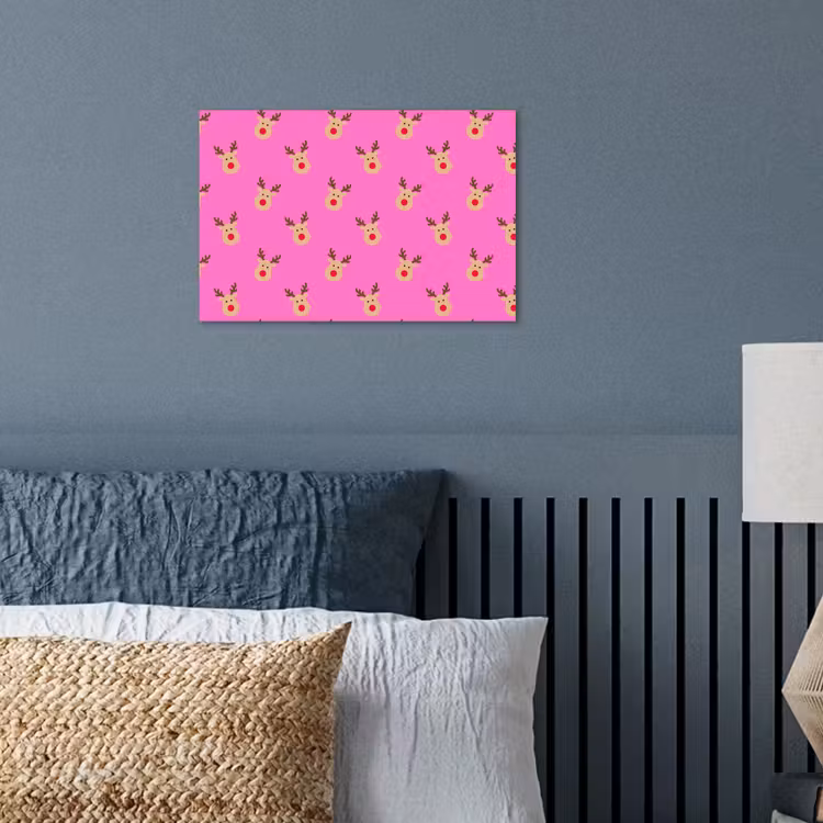 Poster - Rendieren - Kerst - Neon - Roze — 3