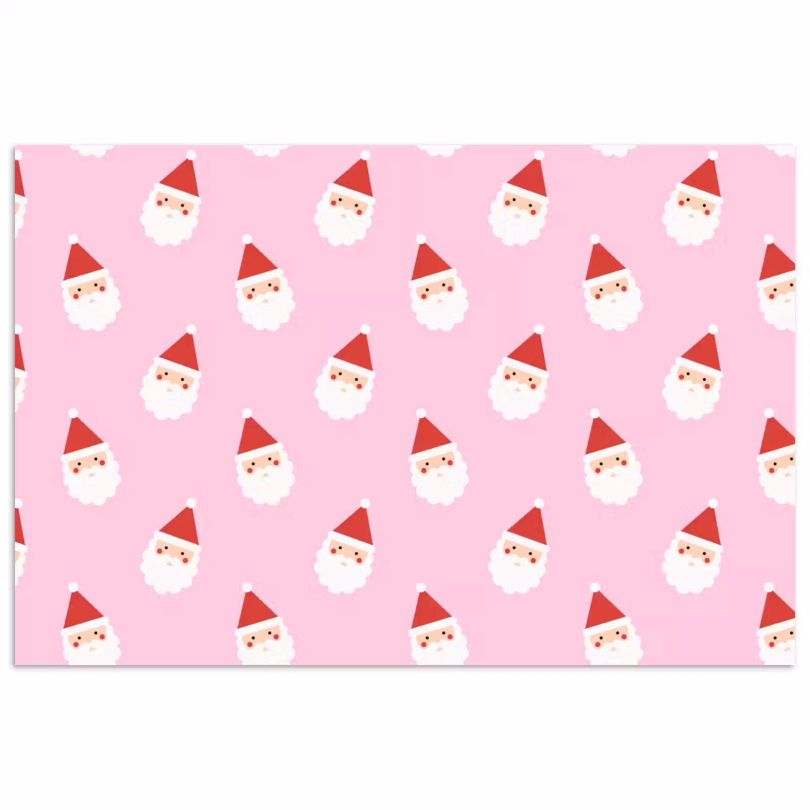 Poster - Kerstman - Kerst - Roze — 1