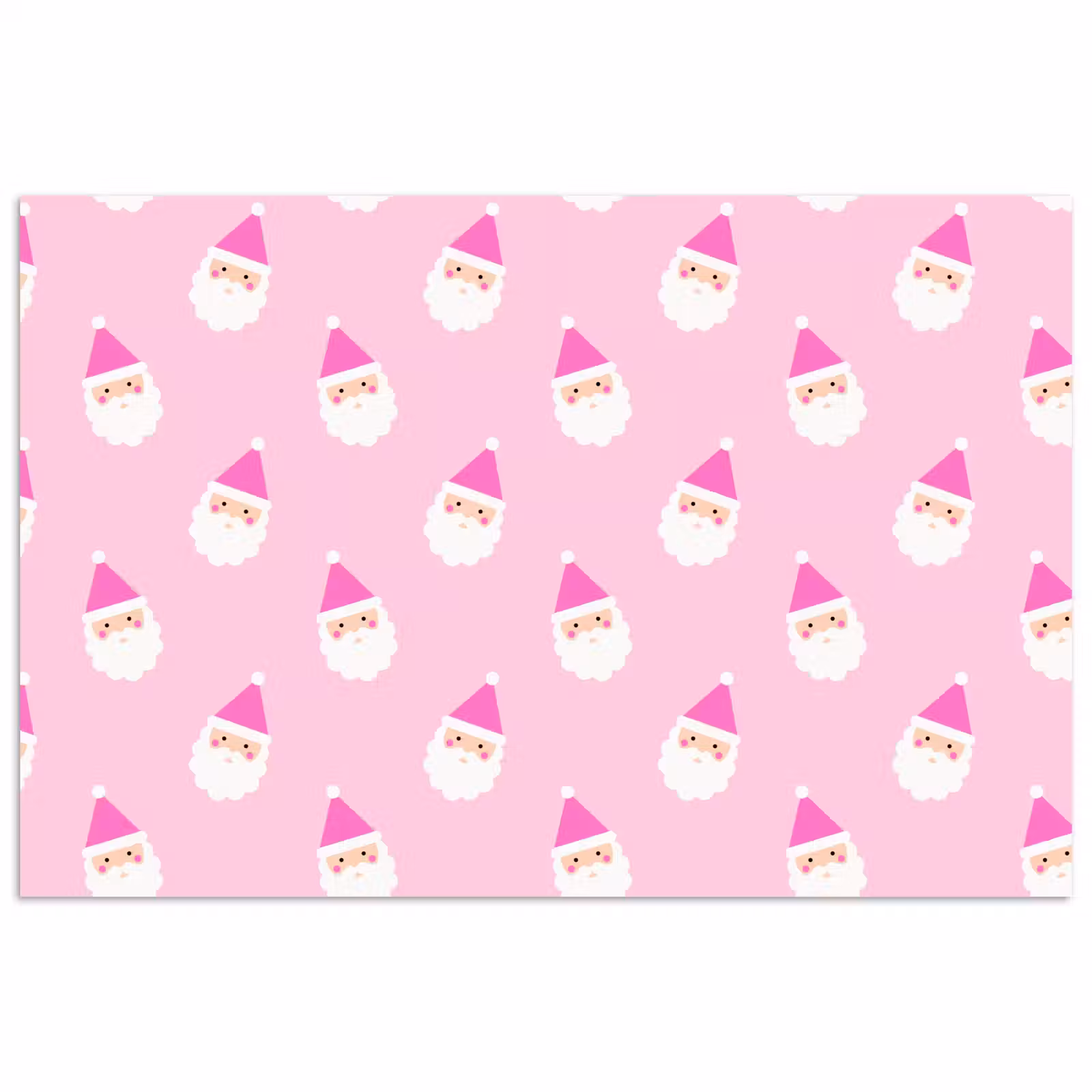 Poster - Kerstman - Kerst - Roze - Pastel — 1