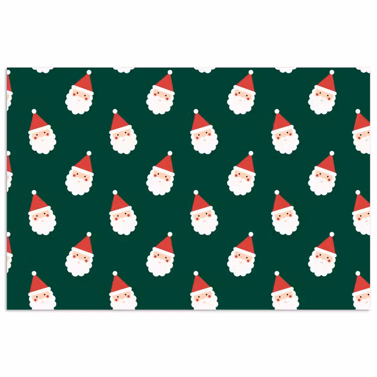 Poster - Kerstman - Kerst - Groen — 1