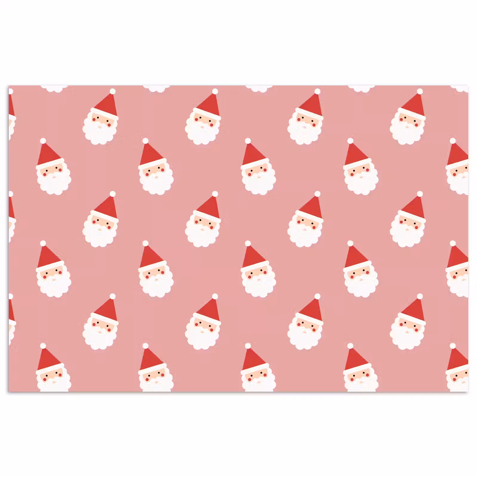 Poster - Kerst - Kerstman - Roze — 1