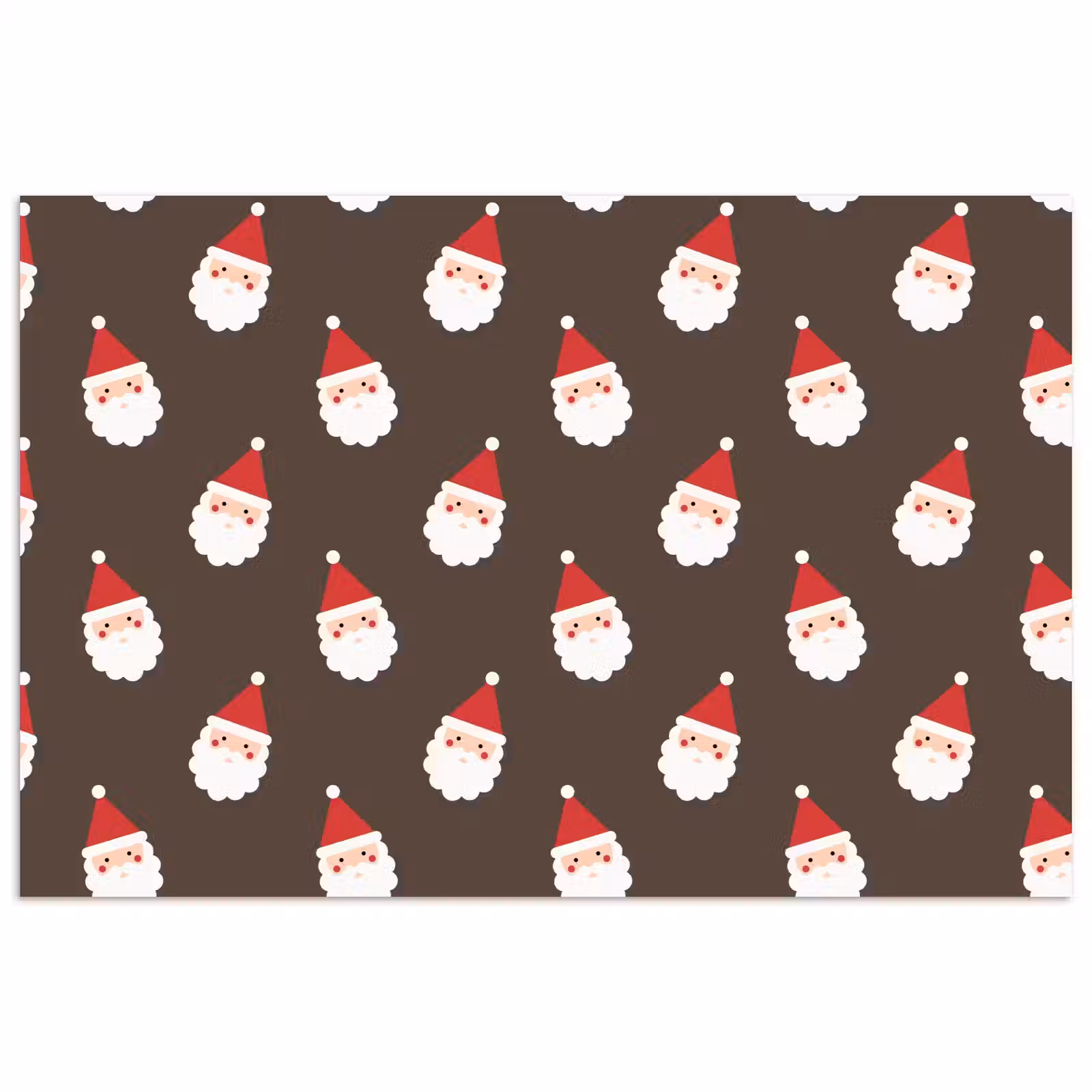 Poster - Kerstman - Kerst - Bruin — 1