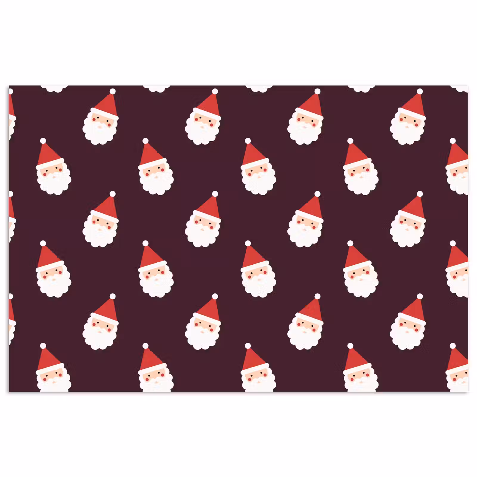 Poster - Kerstman - Kerst - Donker - Rood — 1