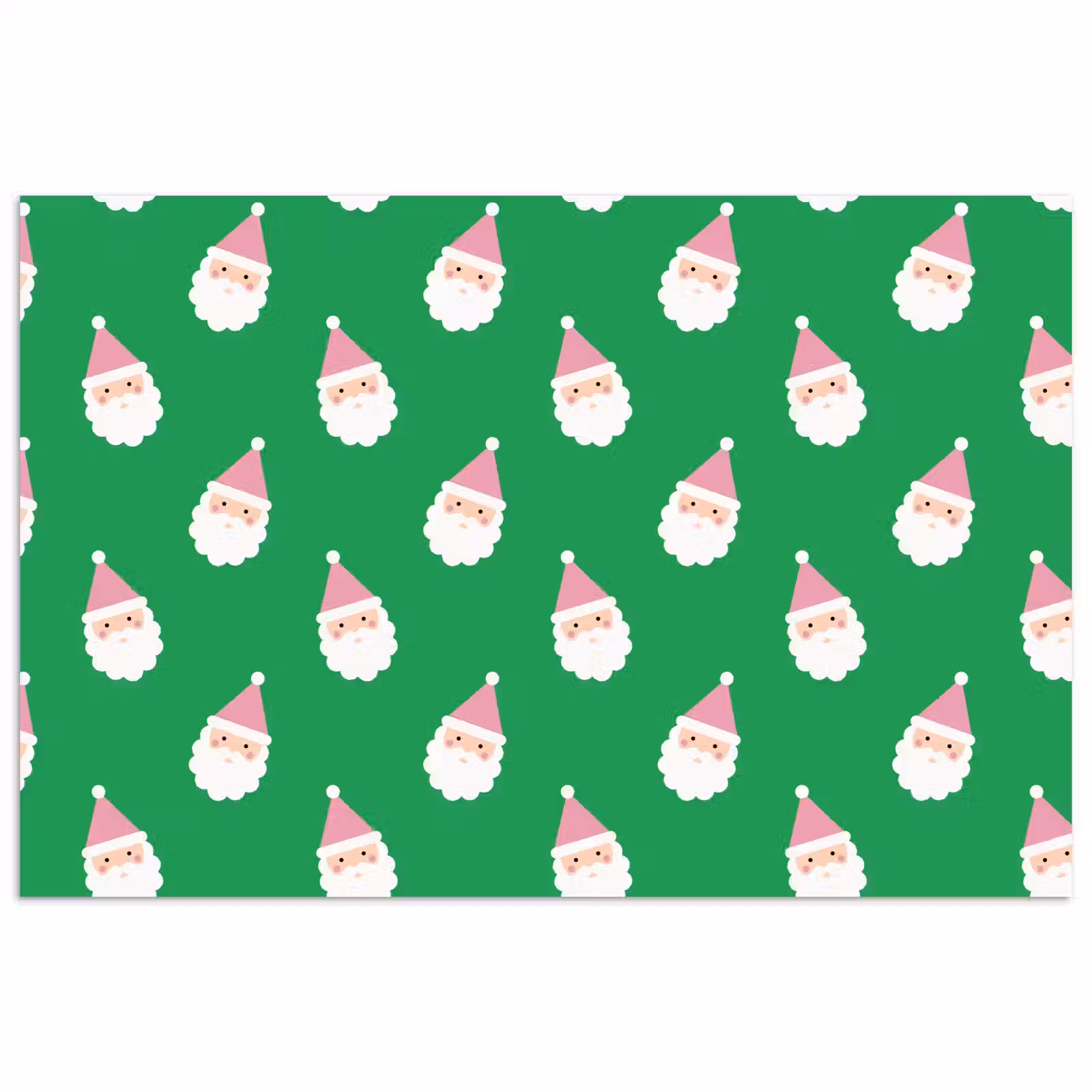 Poster - Kerstman - Kerst - Roze - Groen — 1