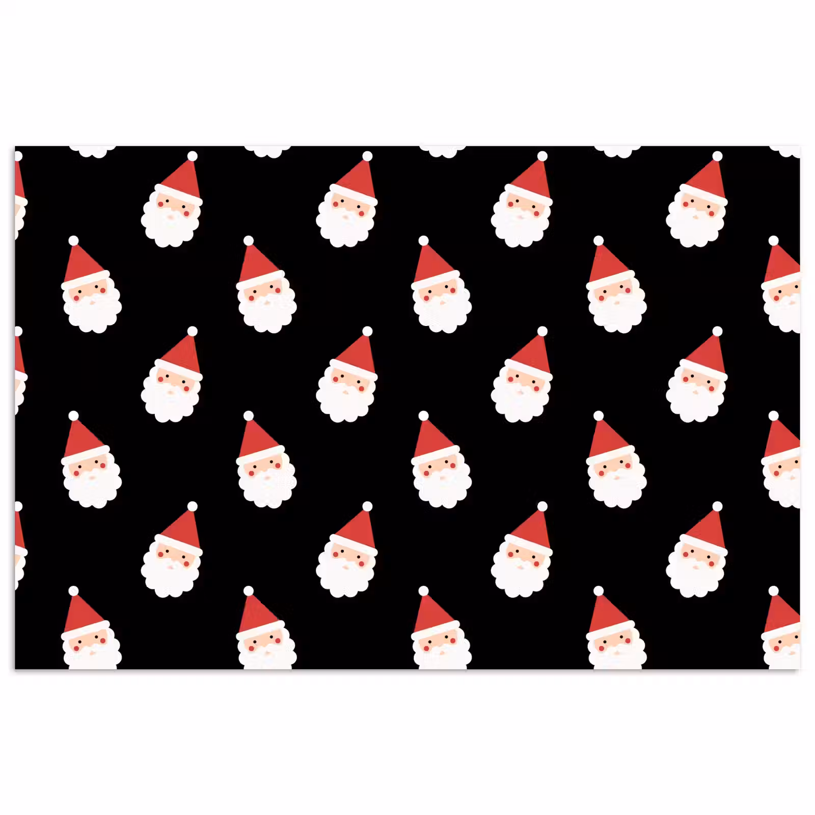 Poster - Kerstman - Kerst - Zwart — 1