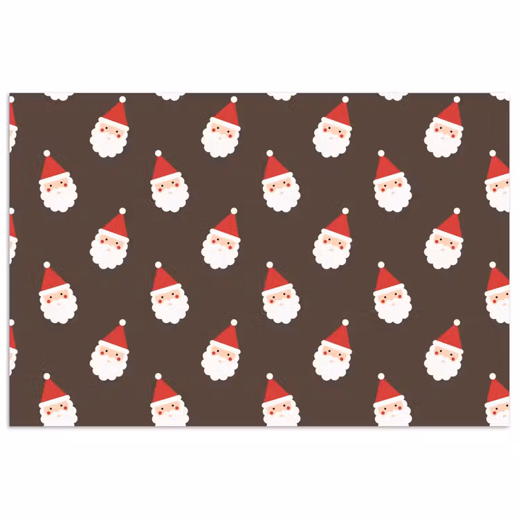 Poster - Kerstman - Kerst - Bruin — 1