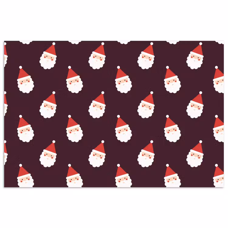 Poster - Kerstman - Kerst - Donker - Rood — 1
