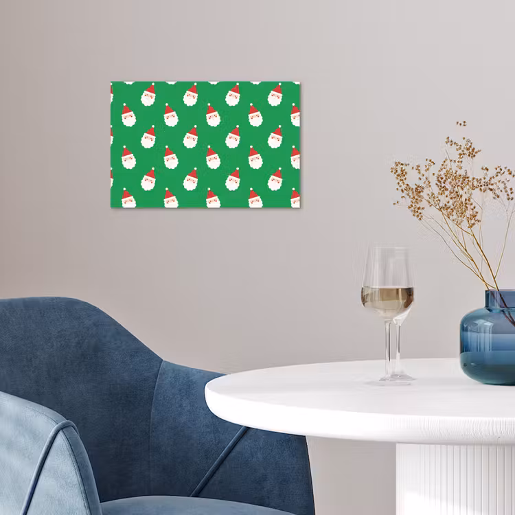 Poster - Kerstman - Kerst - Neon - Groen — 4