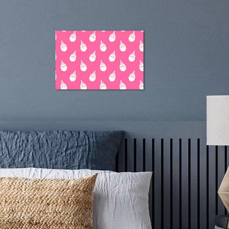Poster - Kerstman - Kerst - Neon - Roze — 3