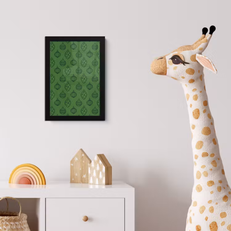 Poster met lijst - Kerstbal - Kerst - Groen — 5