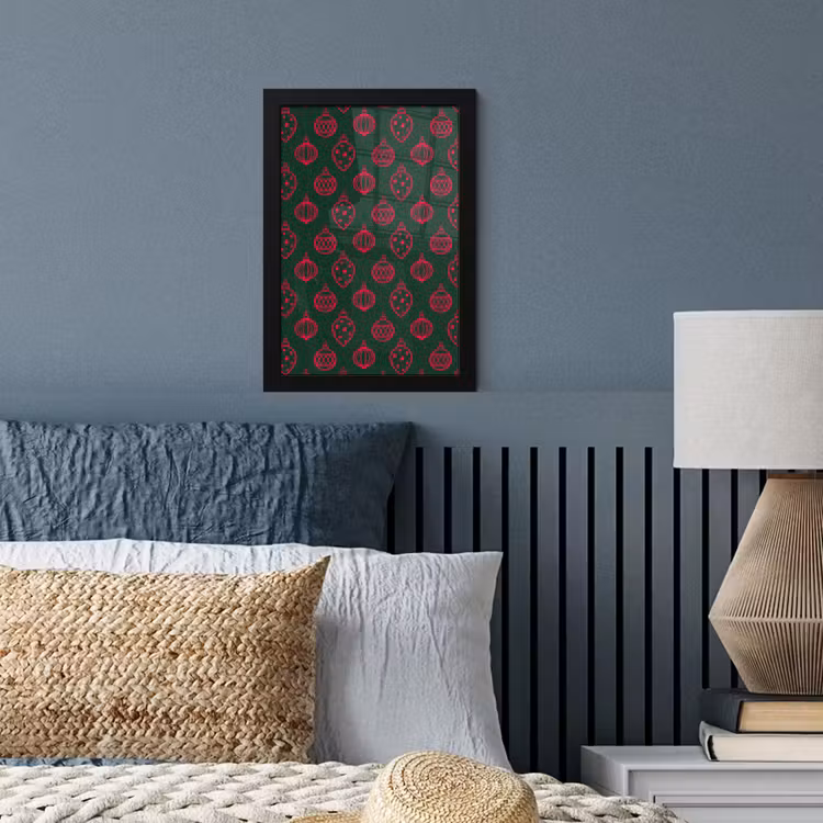 Poster met lijst - Kerstbal - Rood - Groen — 4