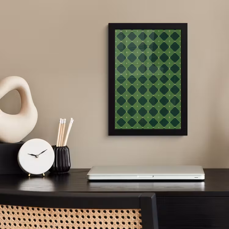 Poster met lijst - Ster - Groen - Kerst — 3