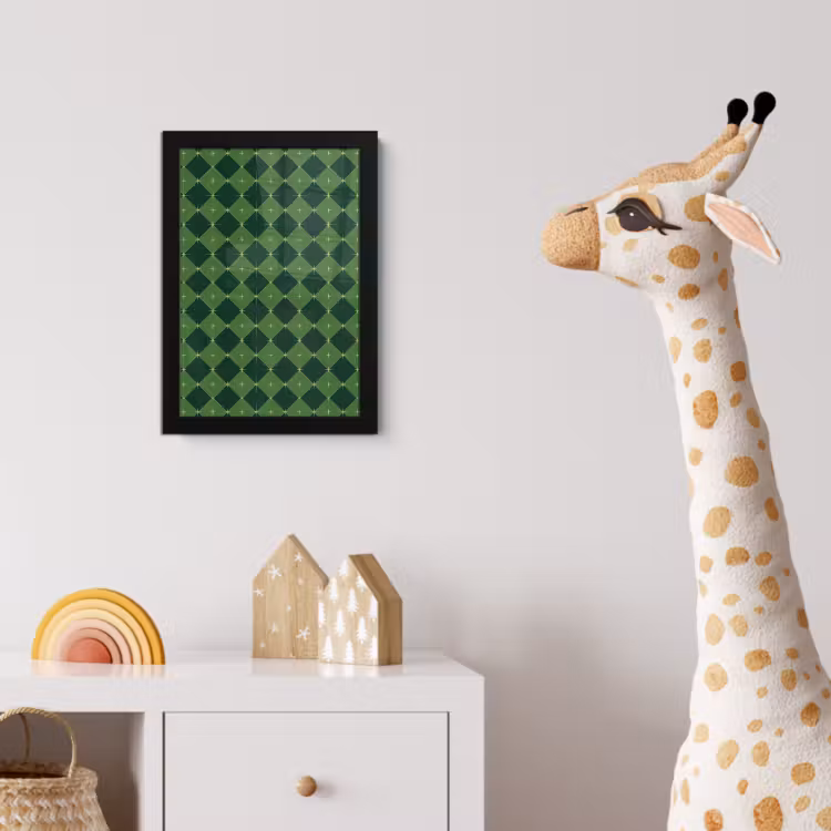 Poster met lijst - Ster - Groen - Kerst — 5