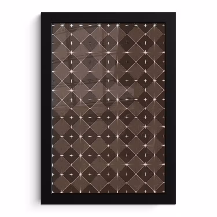 Poster met lijst - Ster - Bruin - Taupe - Kerst — 1