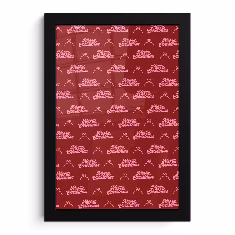 Poster met lijst - Tekst - Rood - Roze - Strik — 1