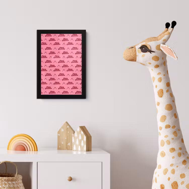 Poster met lijst - Tekst - Roze - Rood - Strik — 5