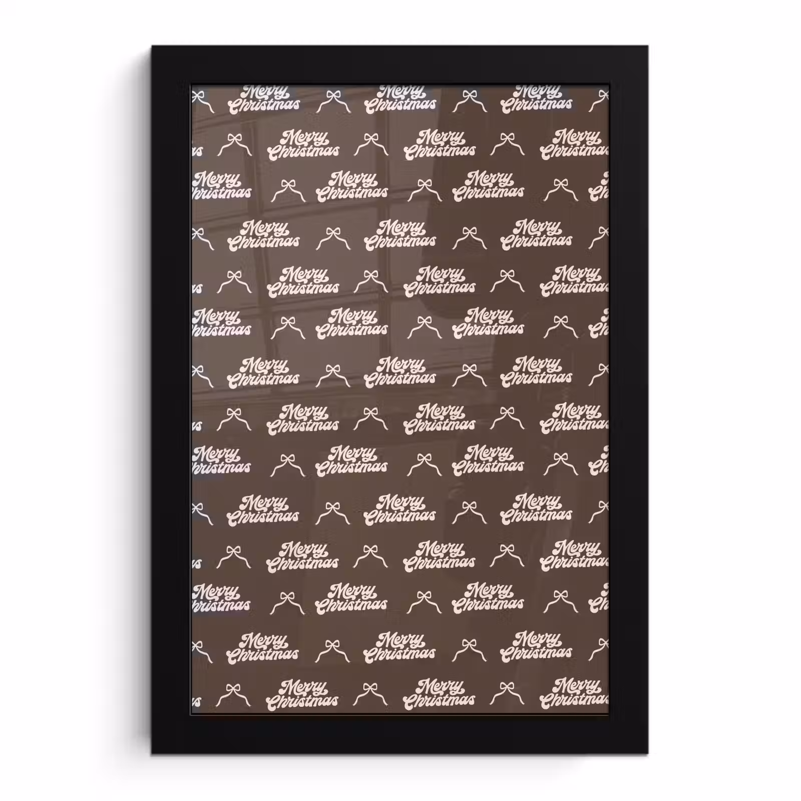 Poster met lijst - Tekst - Crème - Bruin - Strik — 1