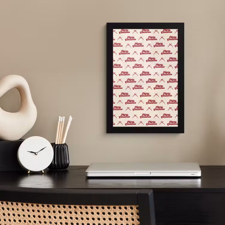 Poster met lijst - Tekst - Rood - Crème - Strik — 3