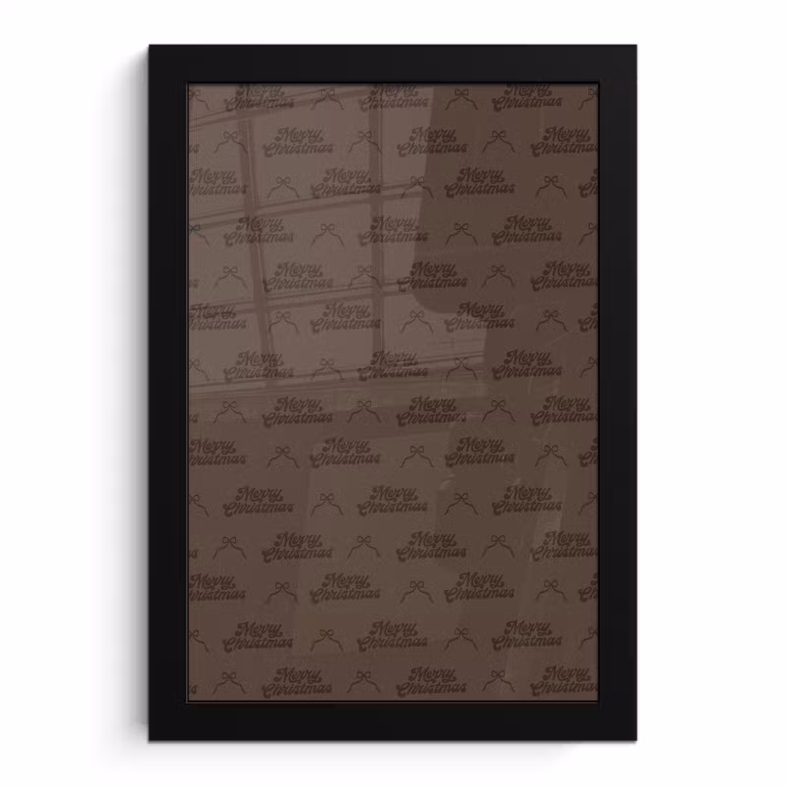 Poster met lijst - Tekst - Strik - Bruin — 1