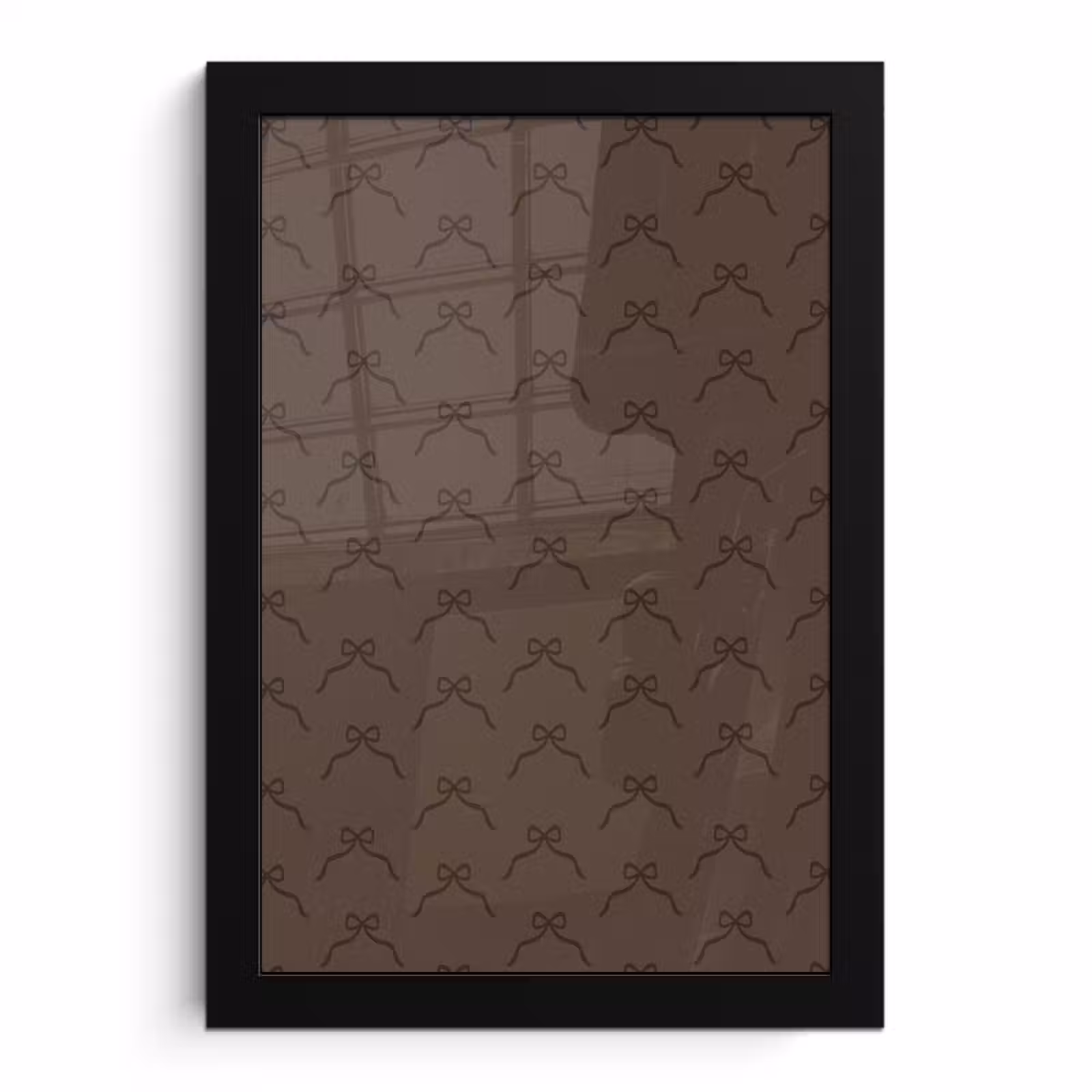 Poster met lijst - Bruin - Kerst - Strik — 1