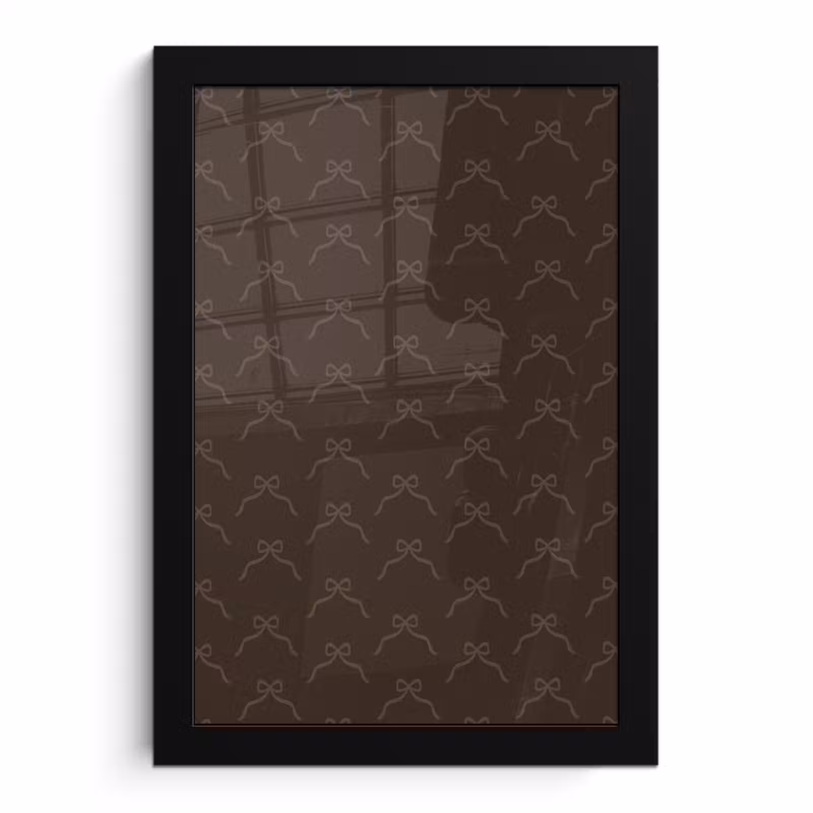 Poster met lijst - Kerst - Bruin - Strik — 1