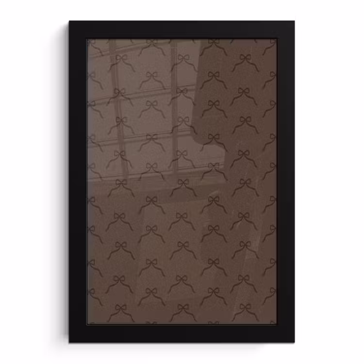 Poster met lijst - Bruin - Kerst - Strik — 1